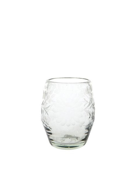Etched Stemless Wine Glass - Clear | The Little Market