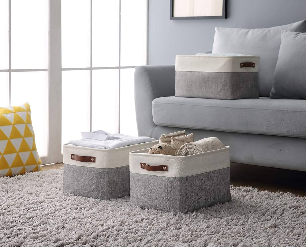 DECOMOMO Storage Bins | Fabric Storage Baskets for Shelves for Organizing Closet Shelf Nursery To... | Amazon (US)
