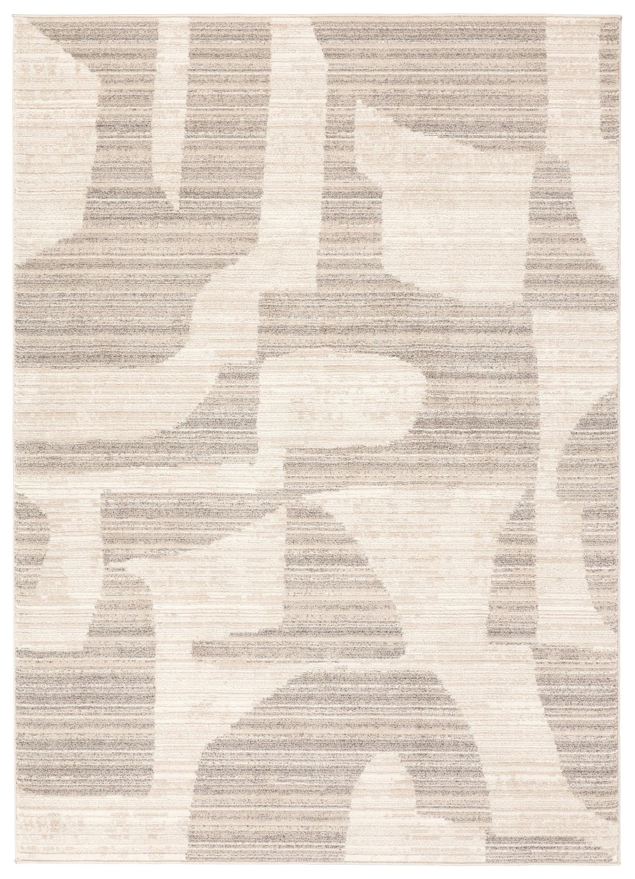 Vibe by Loehrke Powerloomed Abstract Tan/Taupe Area Rug (6'x9') | Wayfair North America