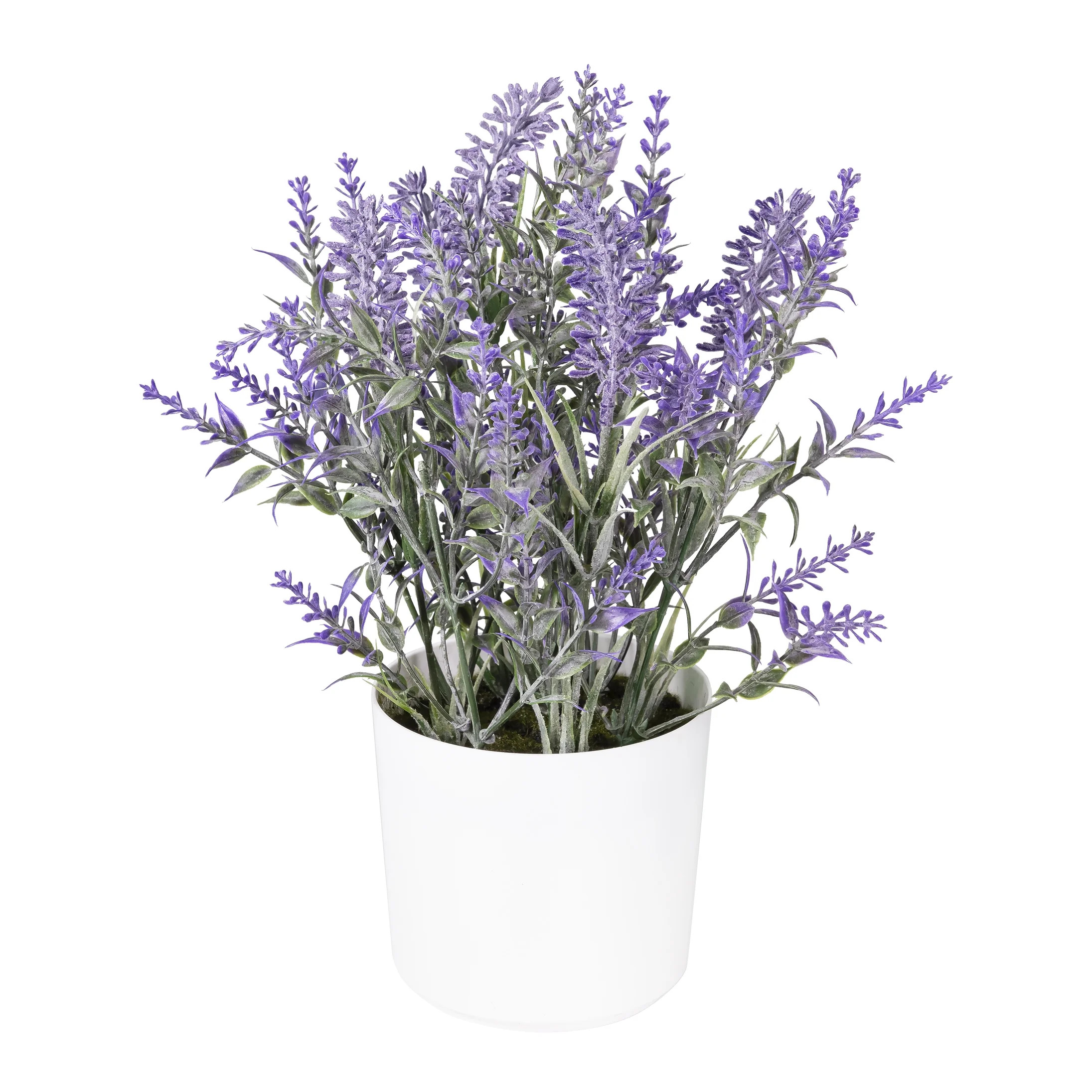11-inch x 4-inch Artificial Lavender Plant in White Pot, Purple, for Indoor Use, by Mainstays | Walmart (US)