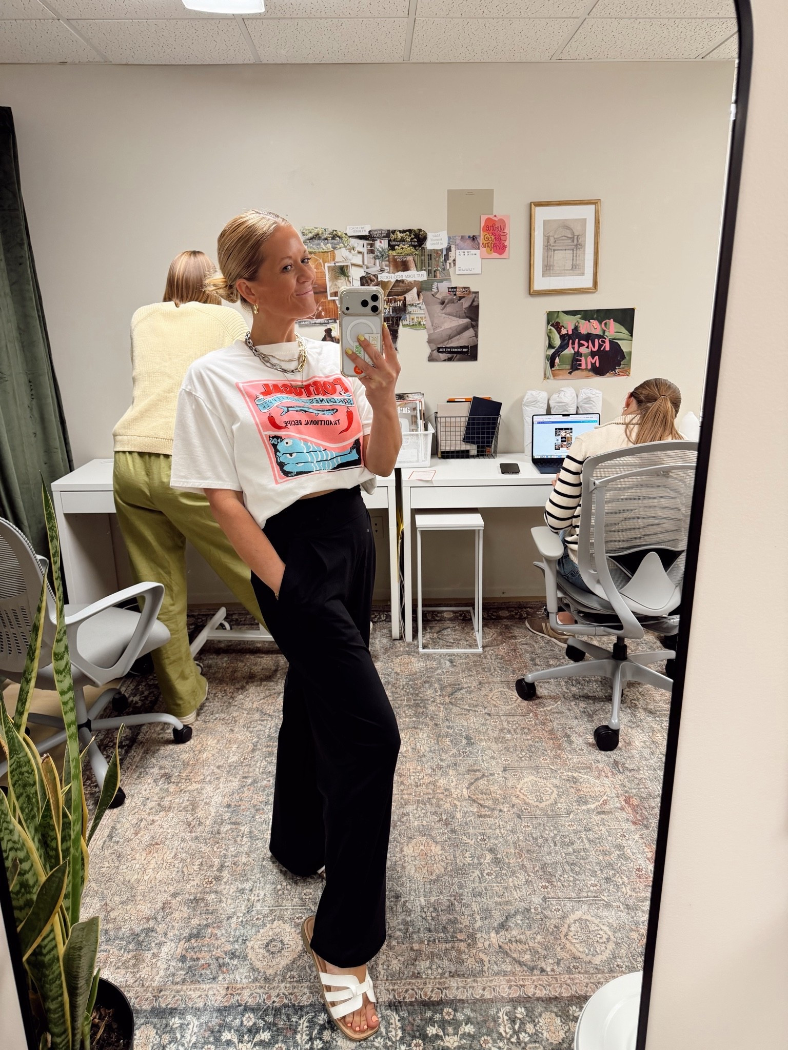 The best Lulu pants dupe! Super soft and comfy, with pockets. From the gym to work. Fun graphic T for the summer.

#LTKOver40 #LTKootd #LTKdayinmylife