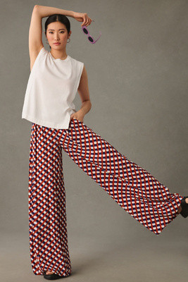 Corey Lynn Calter Printed Pleated Wide-Leg Pants | Anthropologie (US)