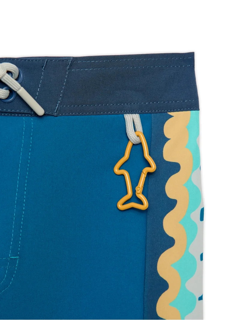 Rugged Shark Boys 6" Inseam Swim Trunks, Sizes 4-16 | Walmart (US)