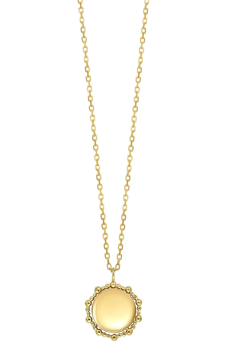 BLG 14K Gold Disc Pendant Necklace | Nordstrom