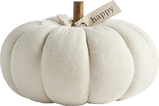 Mud Pie Cream Pumpkin Sitter, Medium, 7 1/2" x 7 1/2" Dia | Amazon (US)