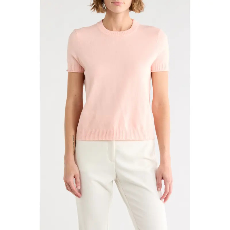 French Connection Crewneck Short Sleeve Sweater in Cashmere Blue at Nordstrom Rack, Size X-Small | Nordstrom Rack