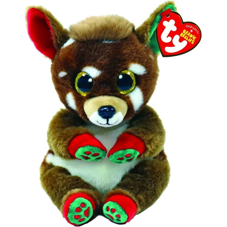 Ty Beanie Baby Bellies - JUNO the Christmas Reindeer (6 Inch) Stuffed Plush Toy | Walmart (US)