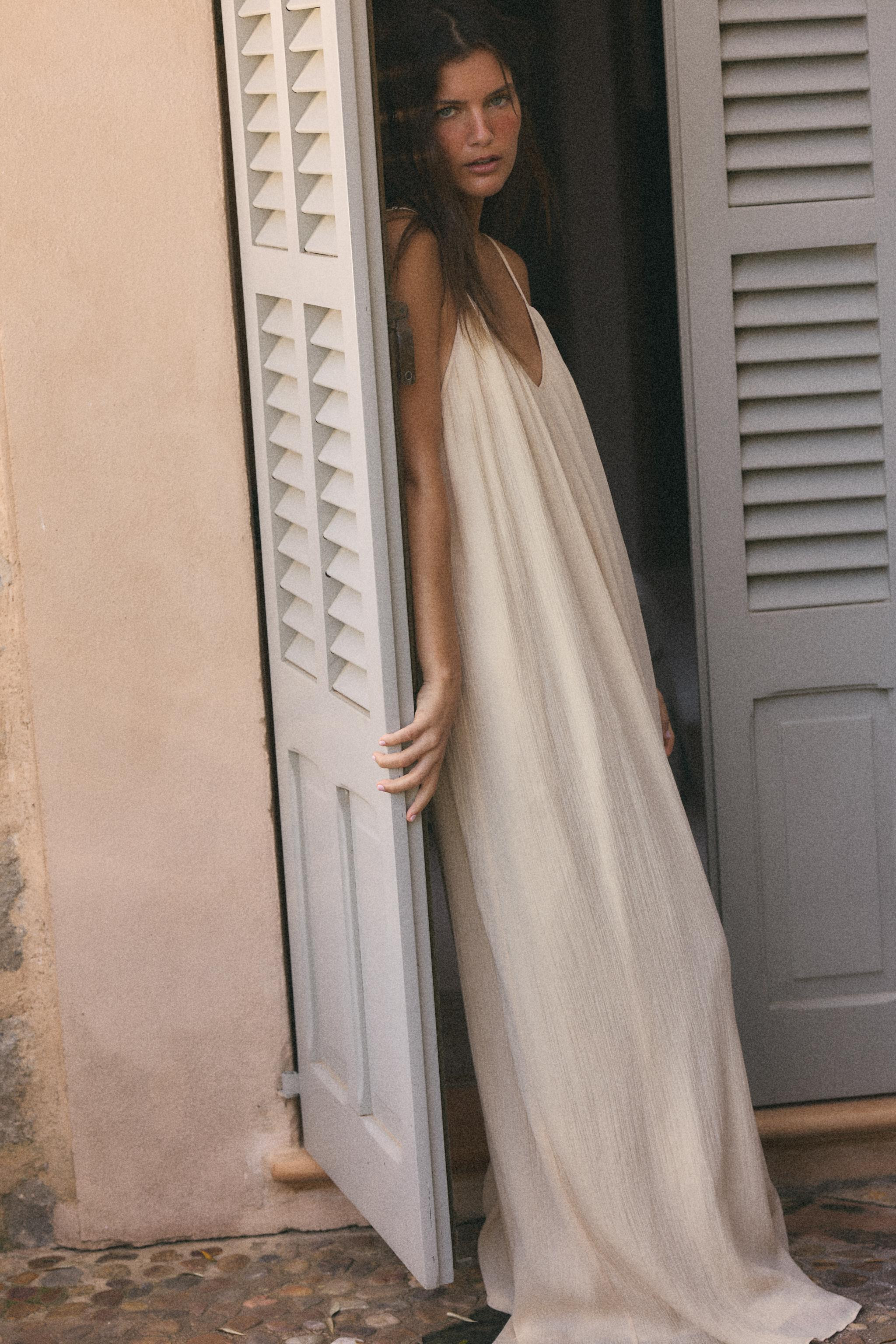 LONG TEXTURED STRAP JUMPSUIT | Zara Canada