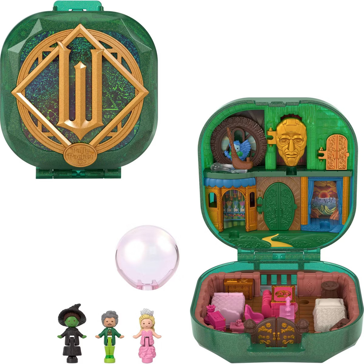 Polly Pocket Micro Dolls and Playset, Collector Wicked Compact with Hat and Bubble Accessories | Target