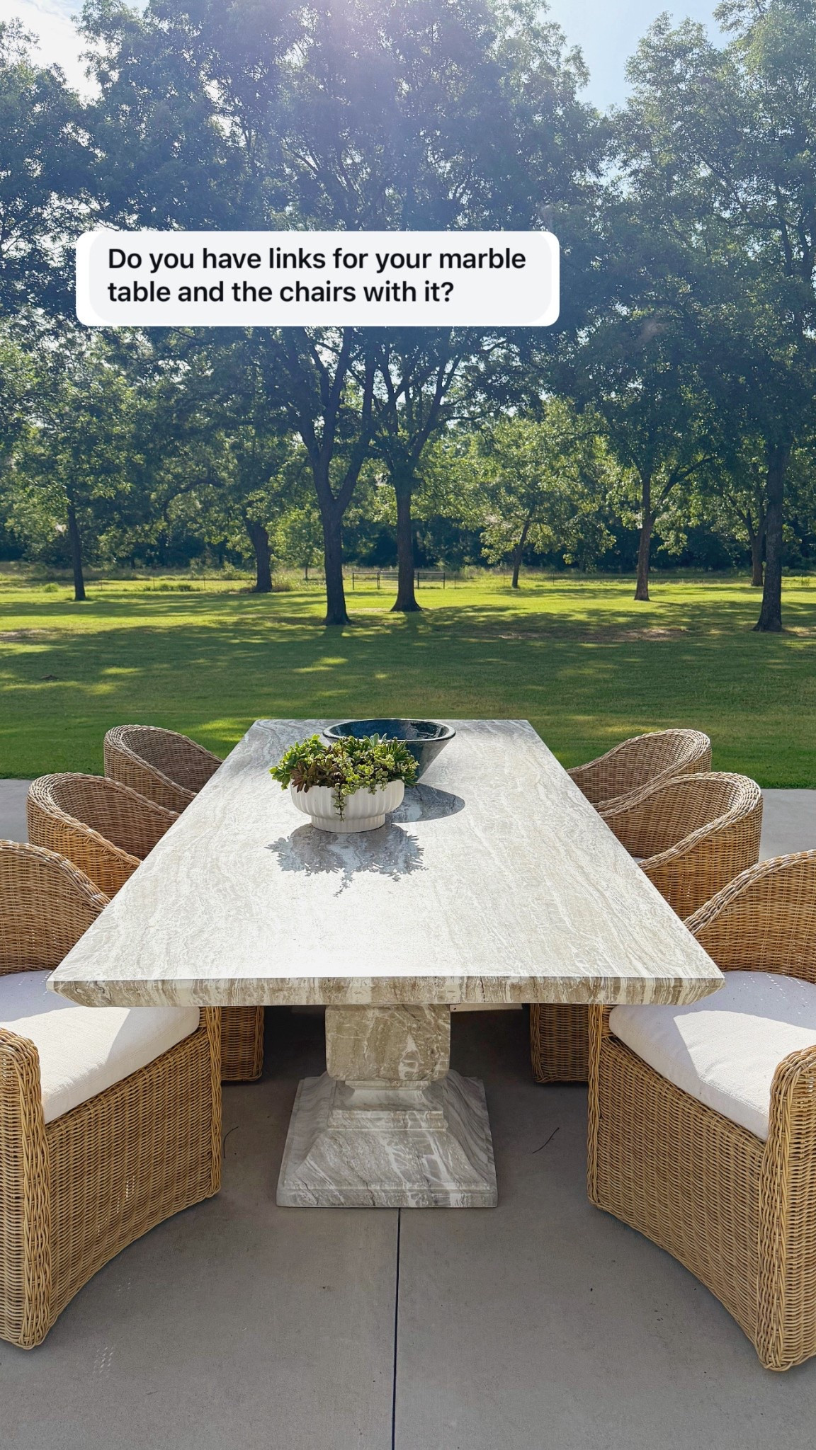 My table is faux jade marble. It comes in two lengths and mine is 102”. The chairs are from Serena and Lily

#LTKHome #LTKFindsUnder50 #LTKSeasonal