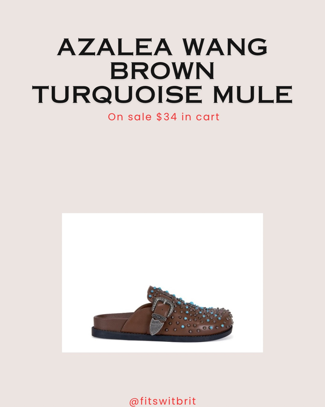 Azalea Wang brown turquoise mule on sale in cartt

#LTKSaleAlert #LTKFindsUnder50 #LTKGiftGuide