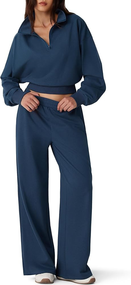 MOOSLOVER Women Sweatsuits 2 Piece Sets Fall Travel Lounge Matching Sets | Amazon (US)