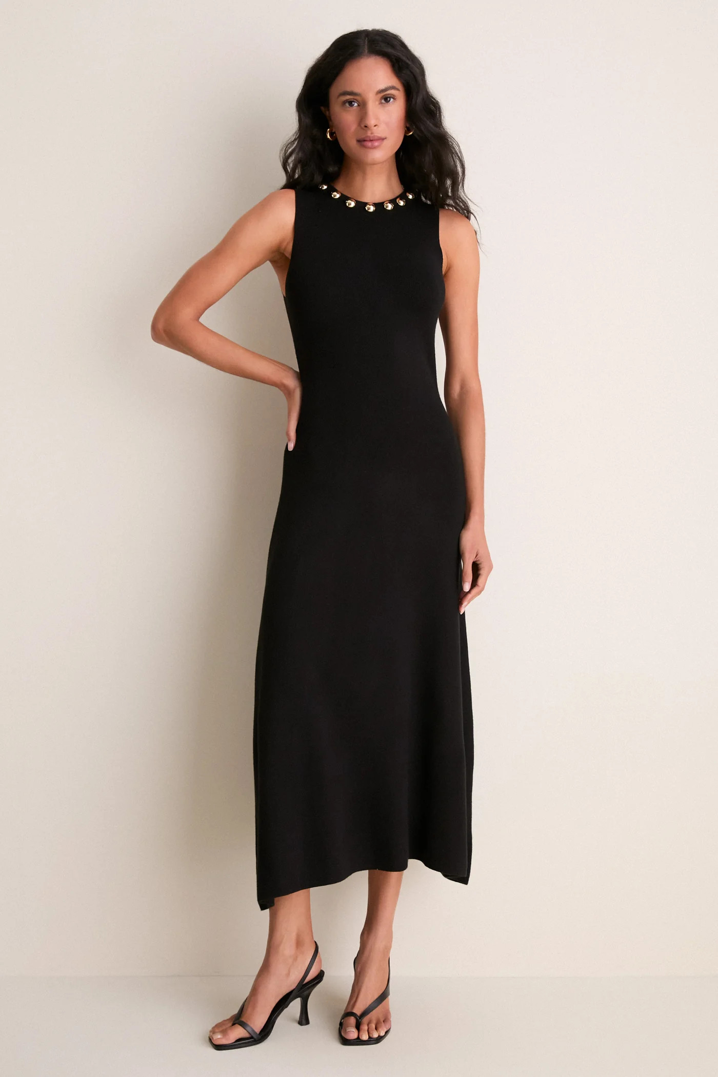 Black Knit & Gold Hardware Prescott Maxi Dress | Tuckernuck (US)