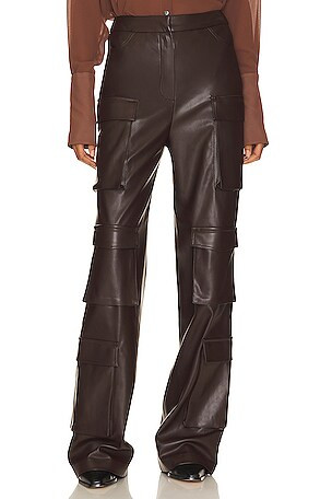Faux Leather Wide Leg Cargo Pants | Revolve Clothing (Global)