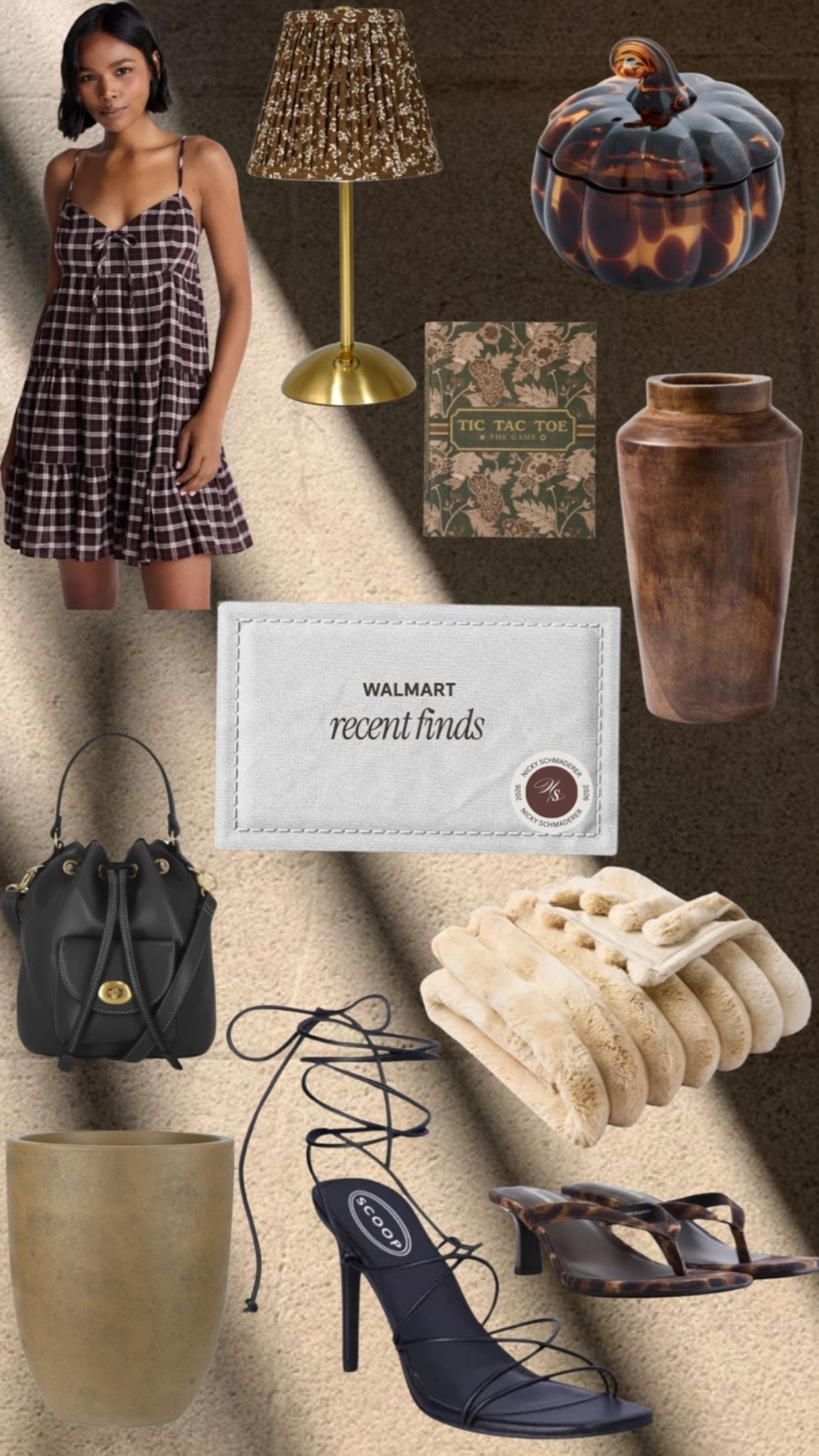 Walmart recent fall finds
Plaid dress
Home decor 
Fall shoes

#LTKSeasonal #LTKHome #LTKootd