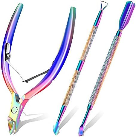 Cuticle Trimmer with Cuticle Pusher and Scissors, Cuticle Remover Professional Durable Pedicure Mani | Amazon (US)