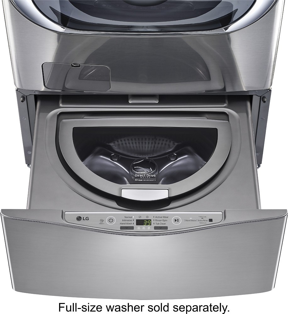 LG 27" SideKick 1.0 Cu. Ft. 6-Cycle High-Efficiency Pedestal Washer Graphite steel WD100CV - Best... | Best Buy U.S.