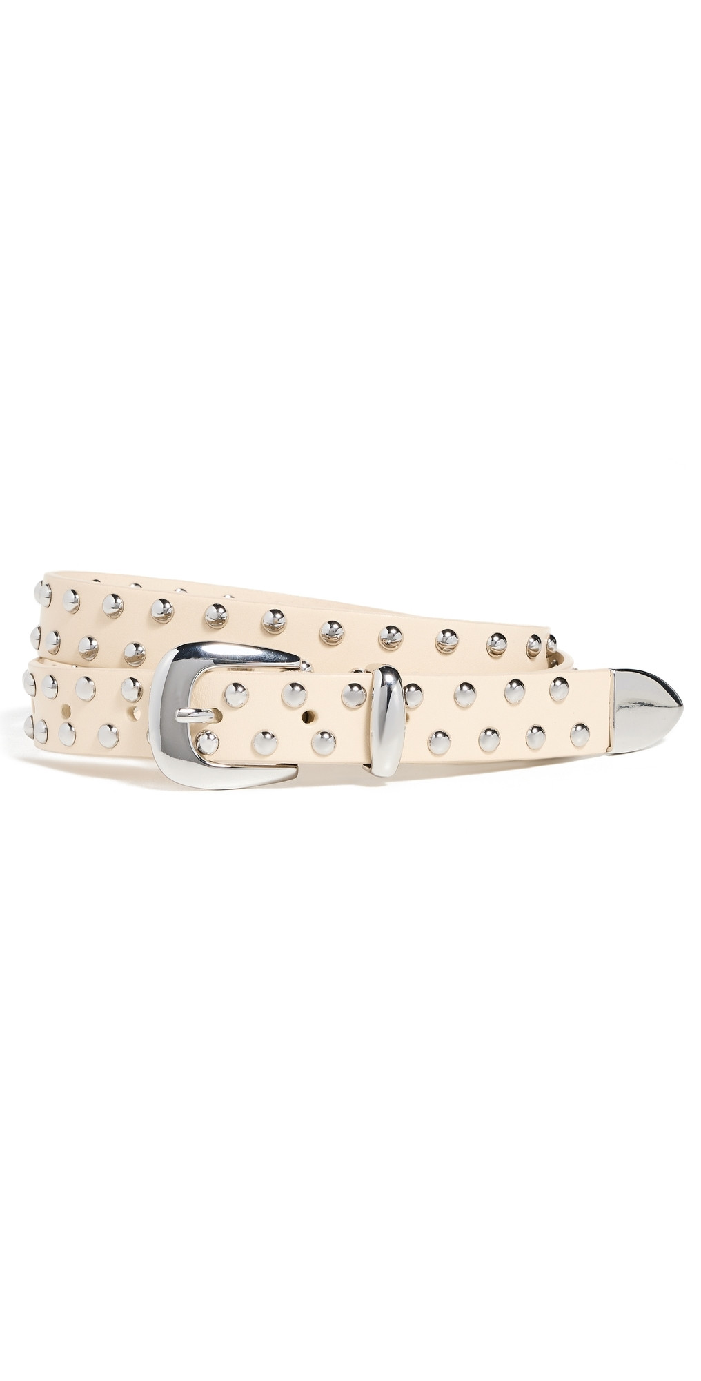 Madewell Stud Western Belt Ecru XXL | Shopbop