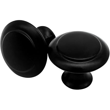 Ravinte 1 Pack 1-1/4 inch Kitchen Cabinet Knobs Drawer Knobs Dresser Knobs Matte Black Zinc Knobs... | Amazon (US)