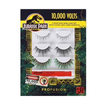 Profusion Cosmetics Jurassic Park 30 10 000 Volts Faux Mink Eyelash Set - 3 pack | Walmart (US)
