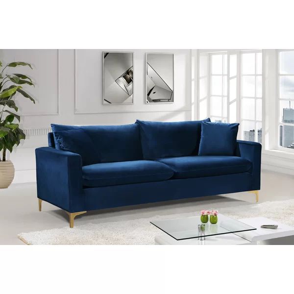 Adedapo 81.5'' Velvet Square Arm Sofa | Wayfair North America