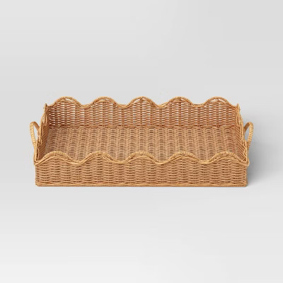 Scallop Wicker Tray - Threshold™ | Target