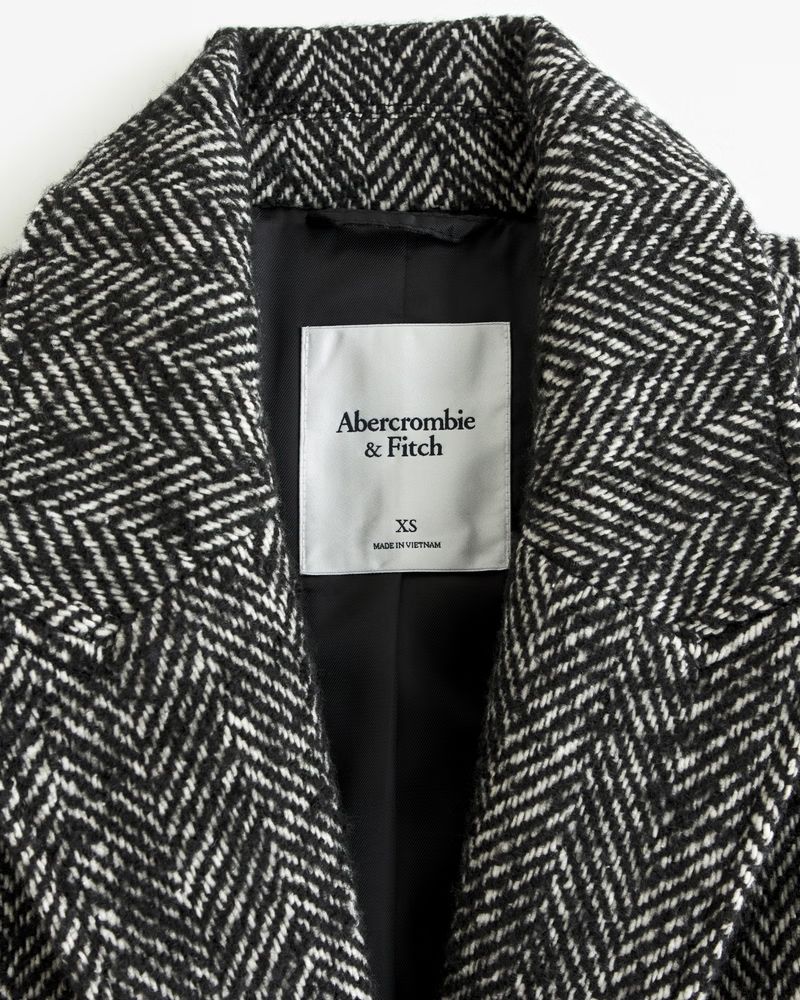 Textured Tailored Topcoat | Abercrombie & Fitch (US)