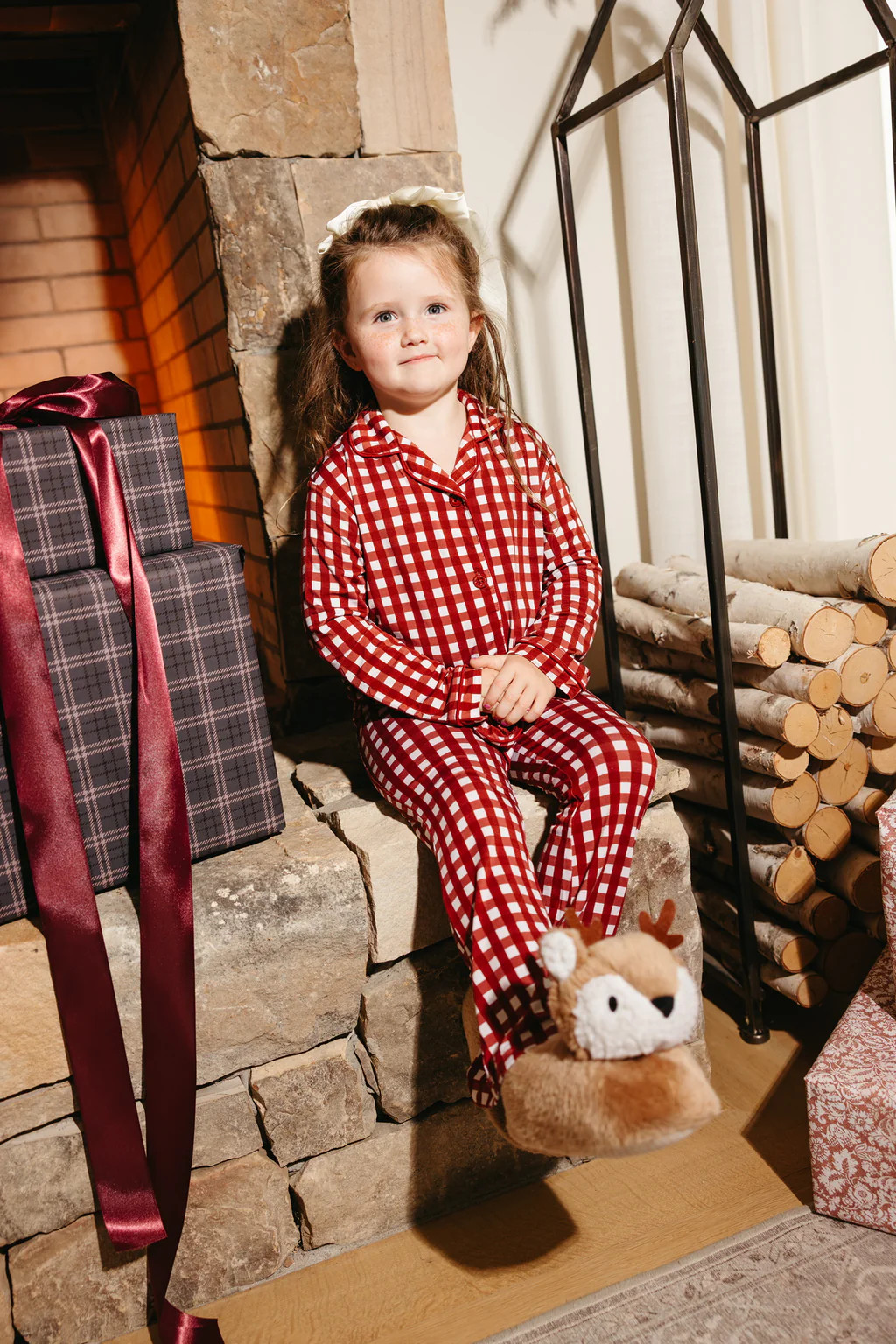 PEPPERMINT PLAID DREAM GIRL'S FLARE SET | Dream Big Little Co.