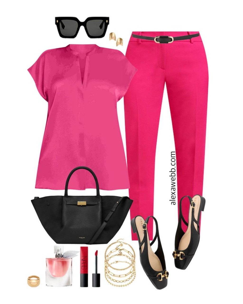 Plus Size Spring Work Capsule 2025 - Part 1 - A plus size business casual and professional work capsule wardrobe for spring. Plus size hot pink ankle pants outfits for spring. Alexa Webb #plussize

#LTKPlusSize #LTKWorkwear #LTKStyleTip