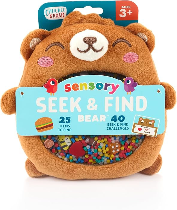 Chuckle & Roar Sensory Seek & Find Scavenger Hunt Bear \u2013 Plush Travel Toy with Hidden Object... | Amazon (US)