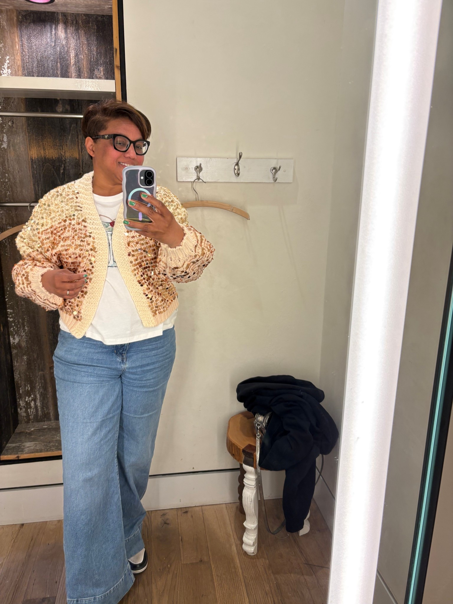 Sequins and sparkle for the win!! ✨✨. This sweater is a “one size” fit  

#LTKHoliday #LTKOver40