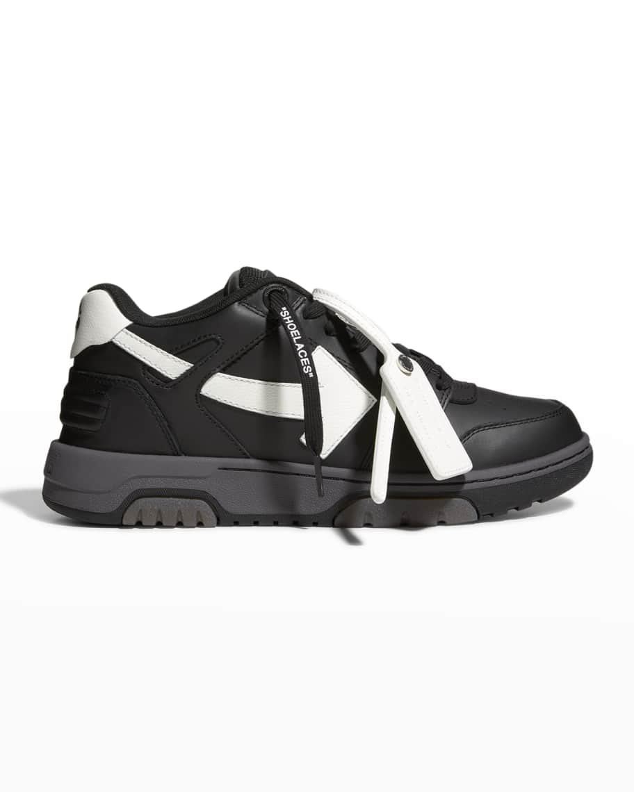 Off-White Out Of Office Arrow Calfskin Sneakers | Neiman Marcus
