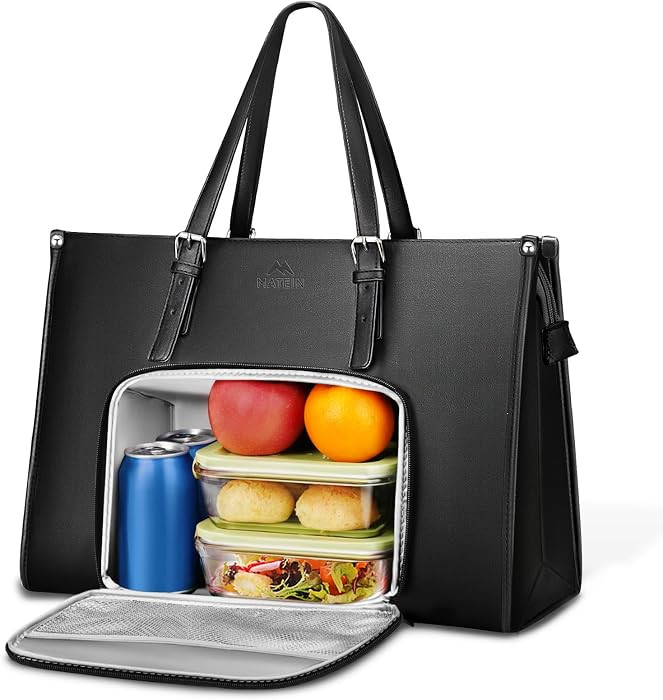 MATEIN 15.6 Inch Laptop Tote Bag with Insulated Lunch Compartment for Women | Amazon (US)