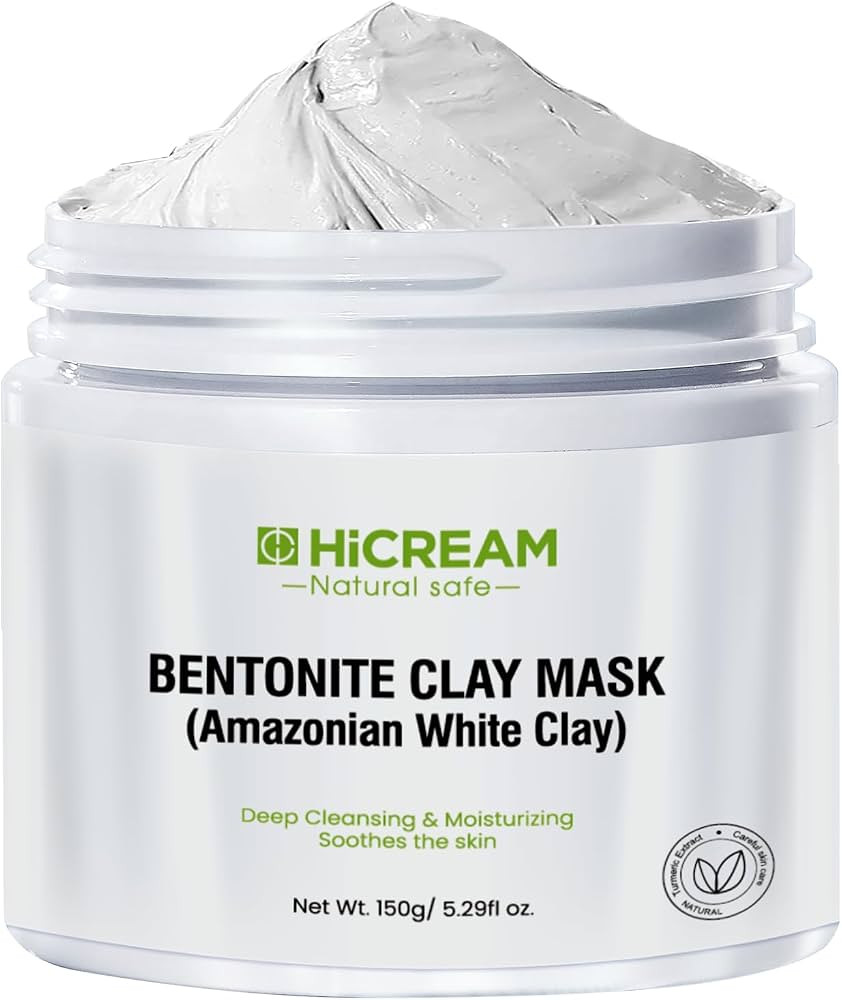 Hicream Bentonite Clay Mask, Deep Cleansing Facial Mask, Clay Face Mask Skin Care with Kaolin Cla... | Amazon (US)