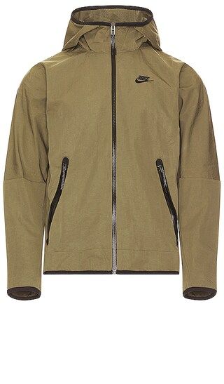 Full Zip Lined Hoodie Jacket in Medium Olive & Black | Revolve Clothing (Global)