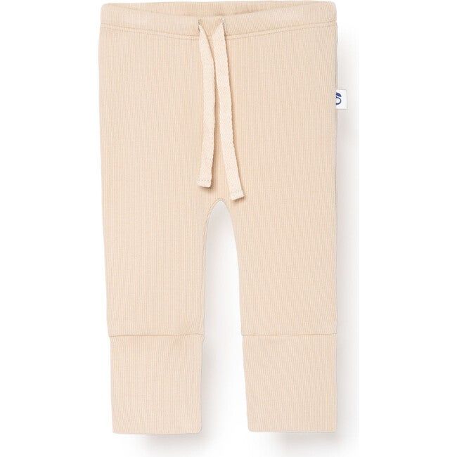 Granelito | Ribbed Baby Pants, Sand (Beige, Size 12-18M) | Maisonette | Maisonette