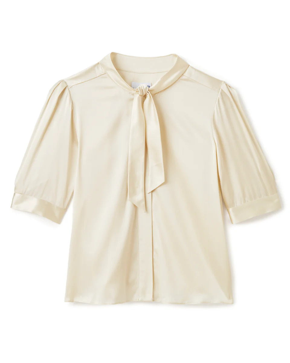 Peggy Short Sleeve Blouse-Ivory | Cartolina