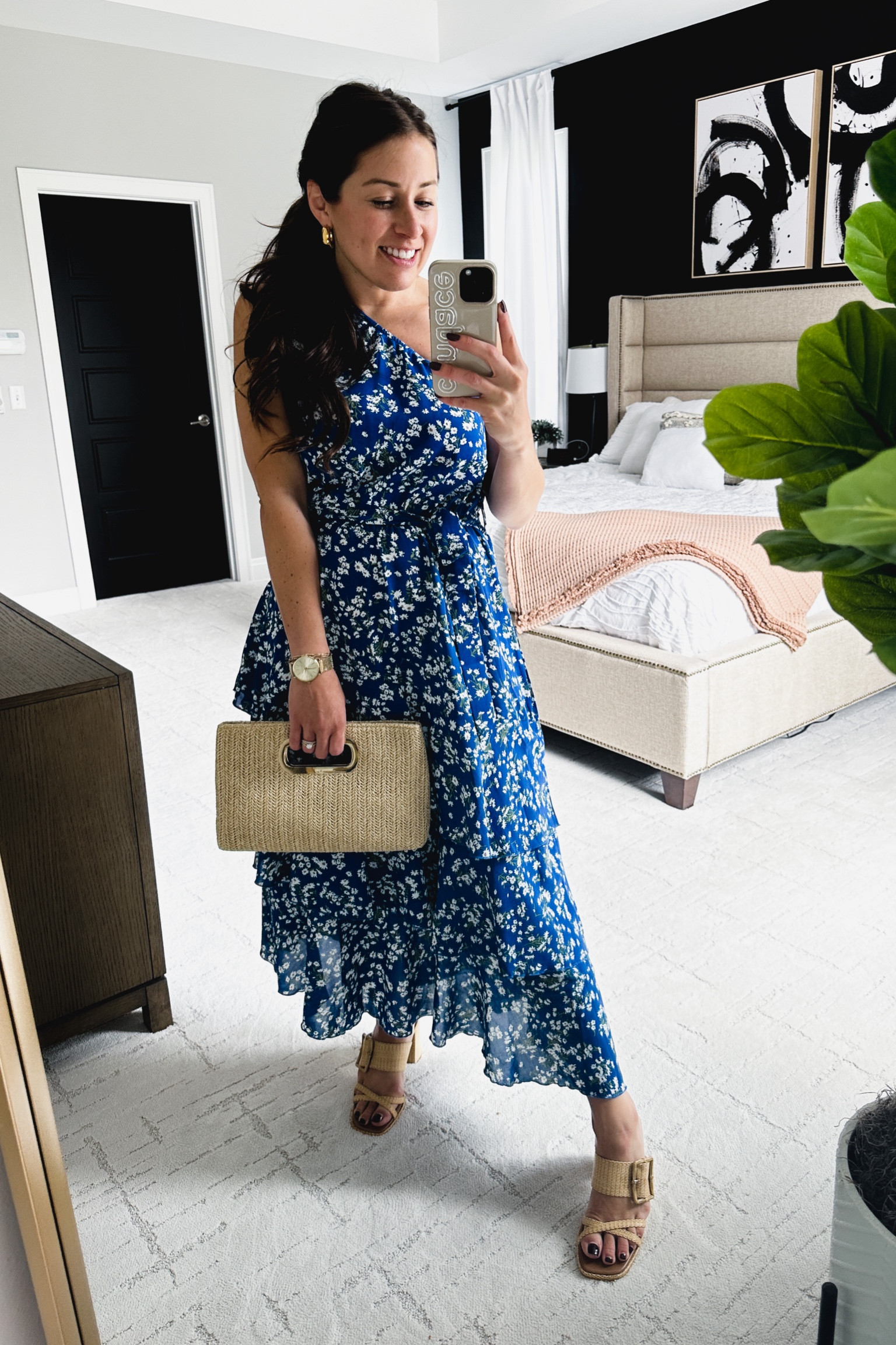 TTS small in this one shoulder floral 💙🤍

#LTKwedding #LTKunder100 #LTKshoecrush