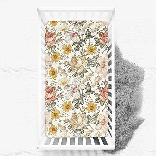Crib Sheet Set 100% Jersey Cotton, Fitted Cotton Baby & Toddler Universal Crib Sheets (Floral) | Amazon (US)