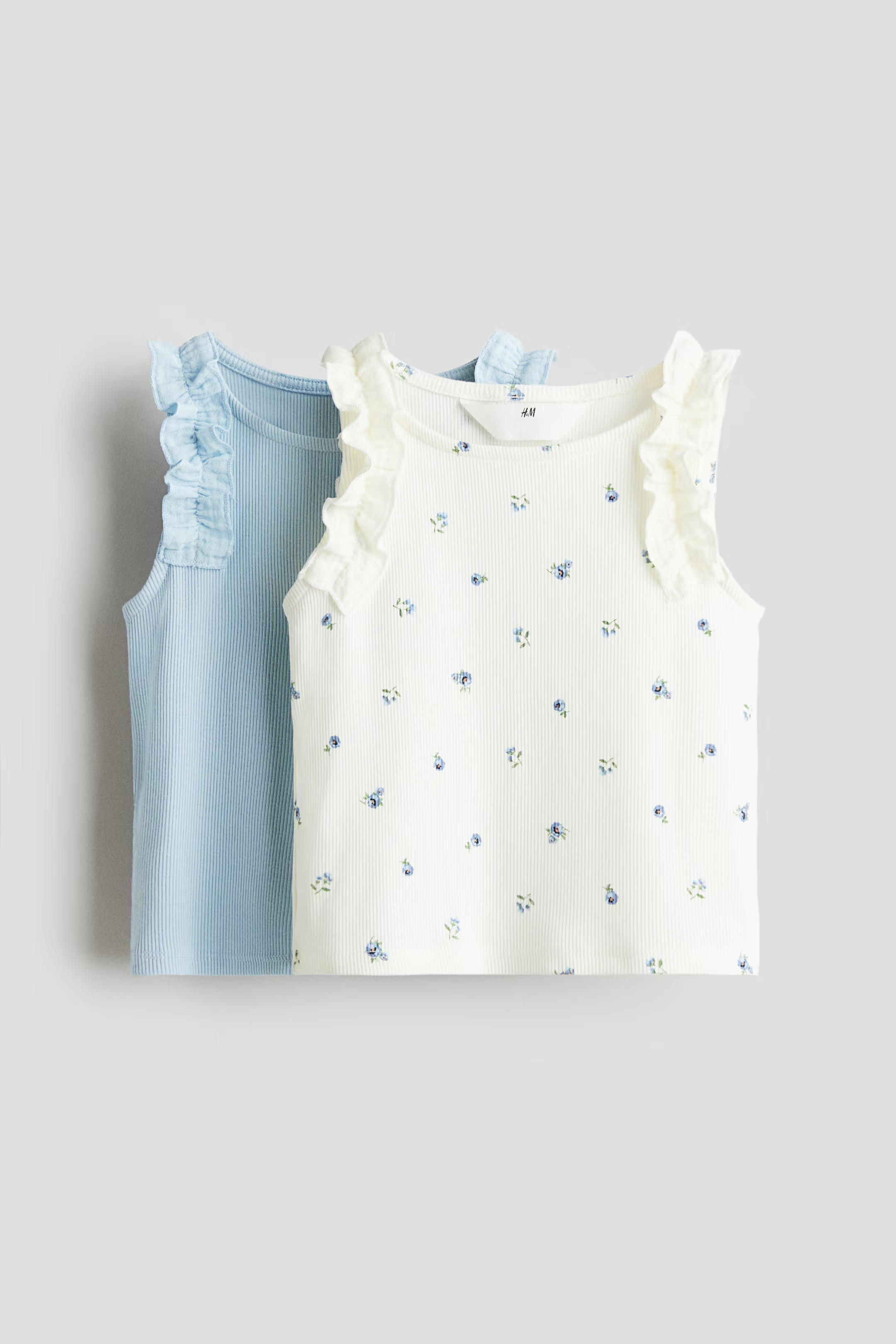 2-Pack Ribbed Cotton Tops | H&M (US + CA)
