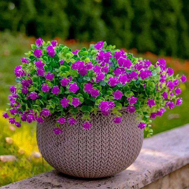Viworld Artificial Flowers for Outdoors UV Resistant - 12 PCS Bundles Faux Fake Outdoor Plants Pl... | Walmart (US)