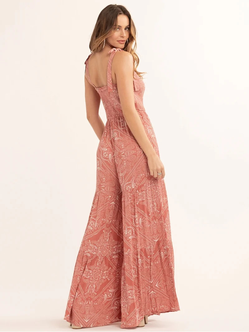 Jessica Simpson Women's Jolie Tiered Jumpsuit, Sizes XS-XXL - Walmart.com | Walmart (US)