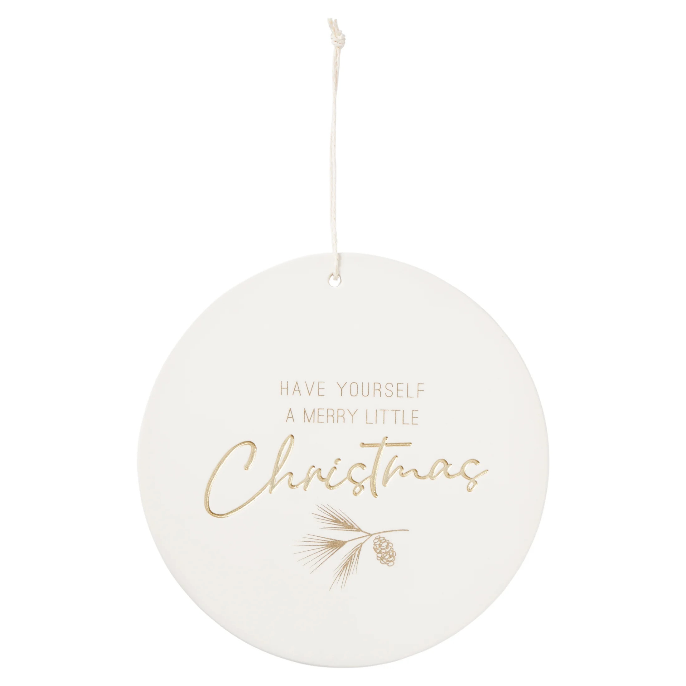 My Texas House Round White Merry Christmas Sign, 10 in | Walmart (US)