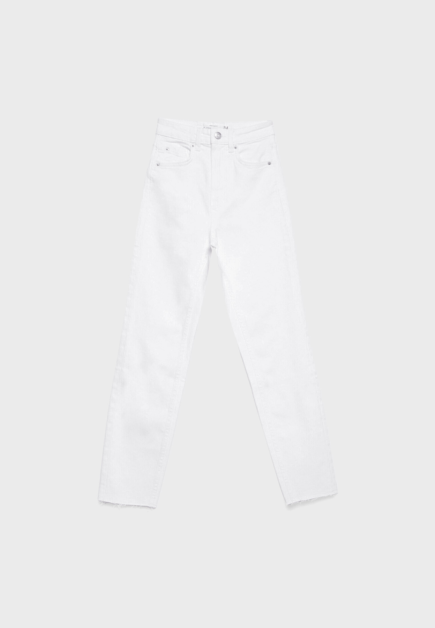 1465 Slim-fit mom jeans - Broeken voor dames | Stradivarius Netherlands | Stradivarius (NL)
