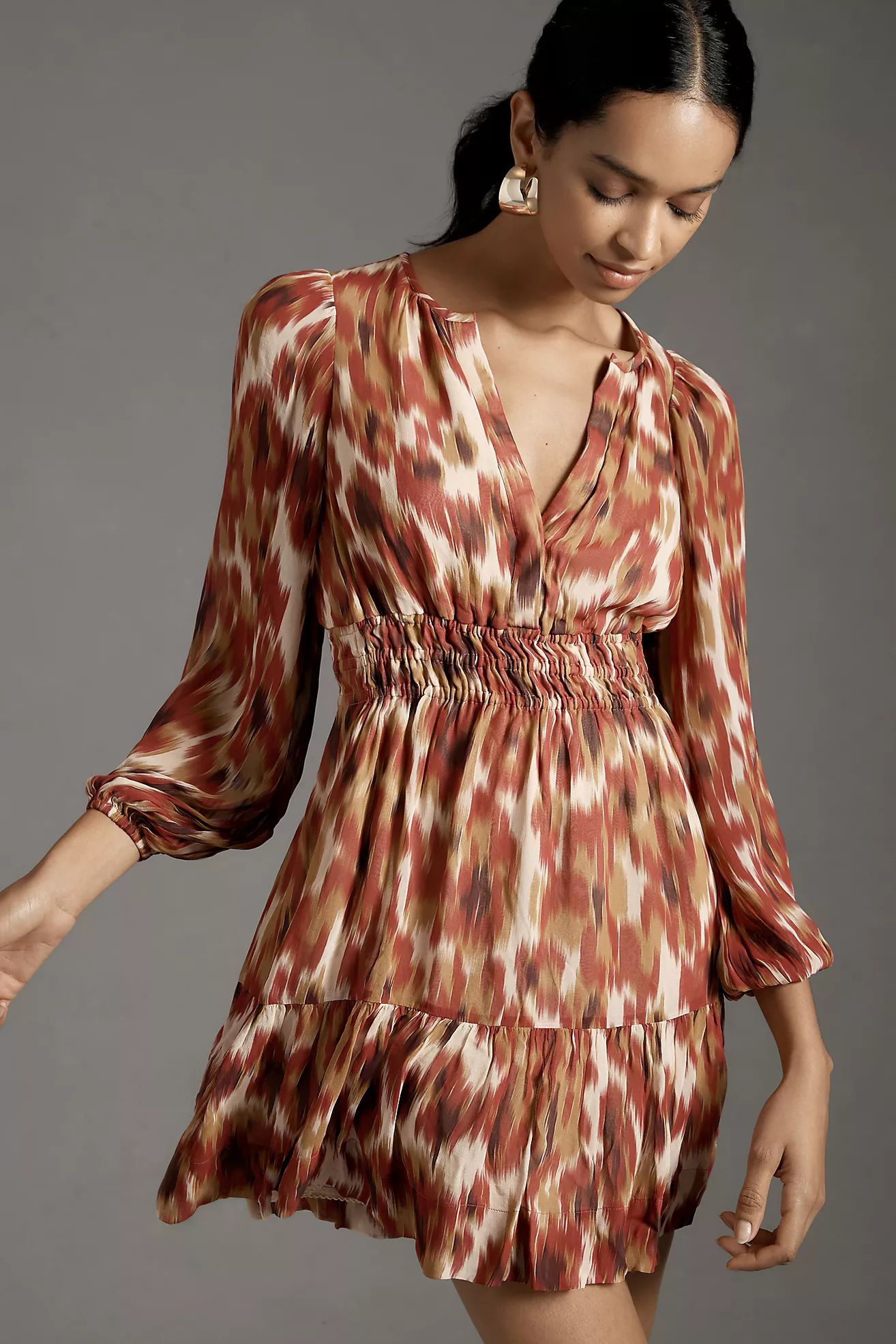 The Long-Sleeve Somerset Mini Dress | Anthropologie (US)