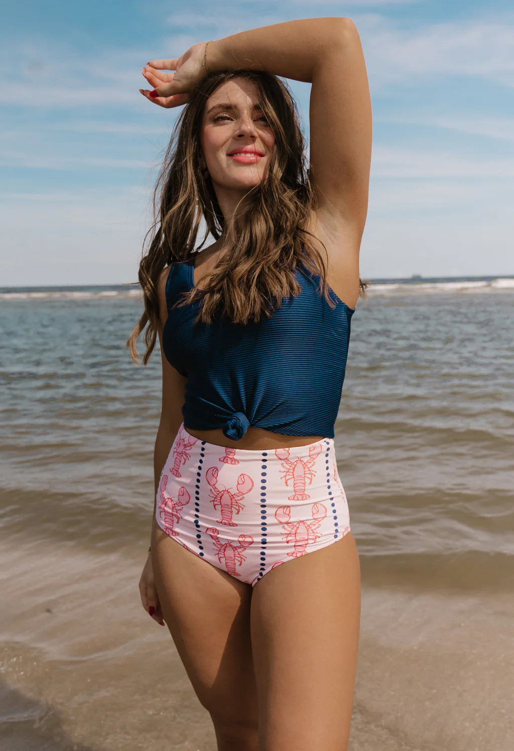 Leisure Reversible Bottom | Nautical Red Lobster | Coral Reef Swim