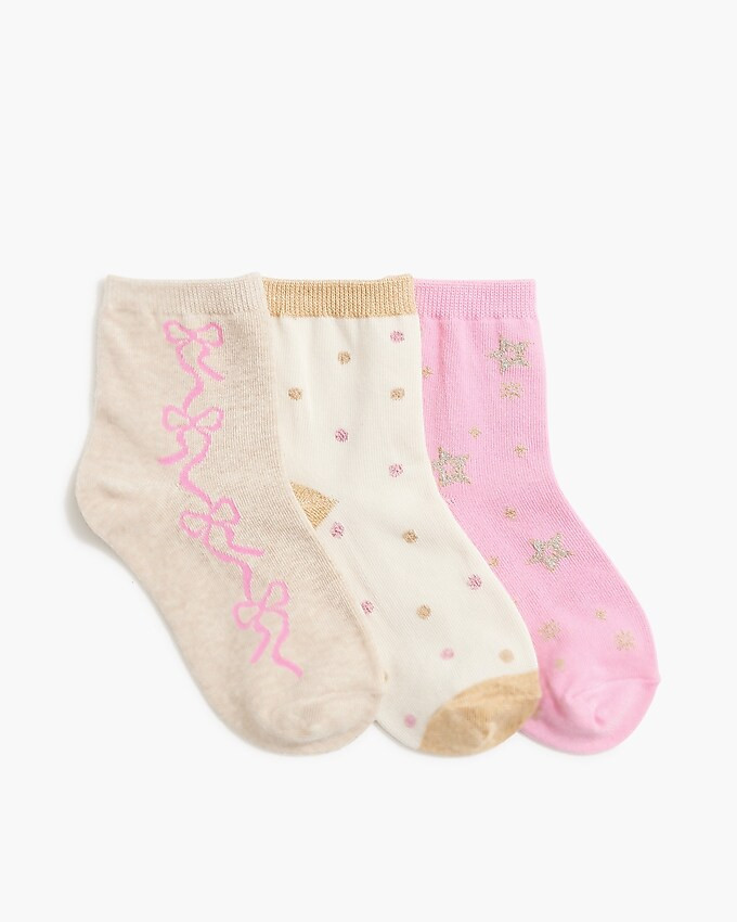 Girls' bow socks three-pack | J.Crew Factory