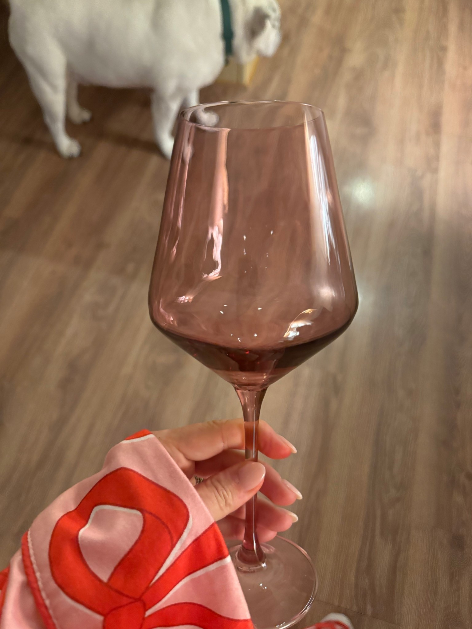 Estelle colored glass in Rose