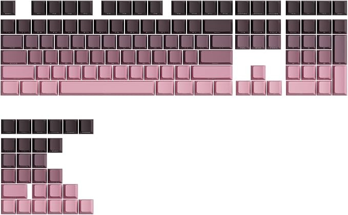 Black&Pink Gradient PBT Keycaps Set, Side Print Cherry Profile 135-Key PBT Keycaps for Mechanical... | Amazon (US)