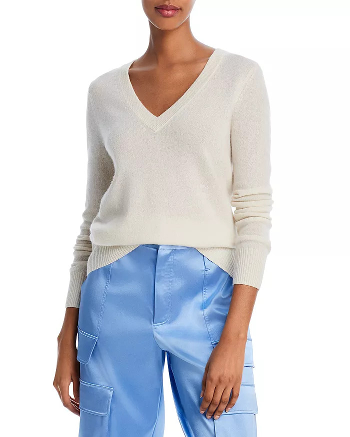 V-Neck Cashmere Sweater - 100% Exclusive | Bloomingdale's (US)